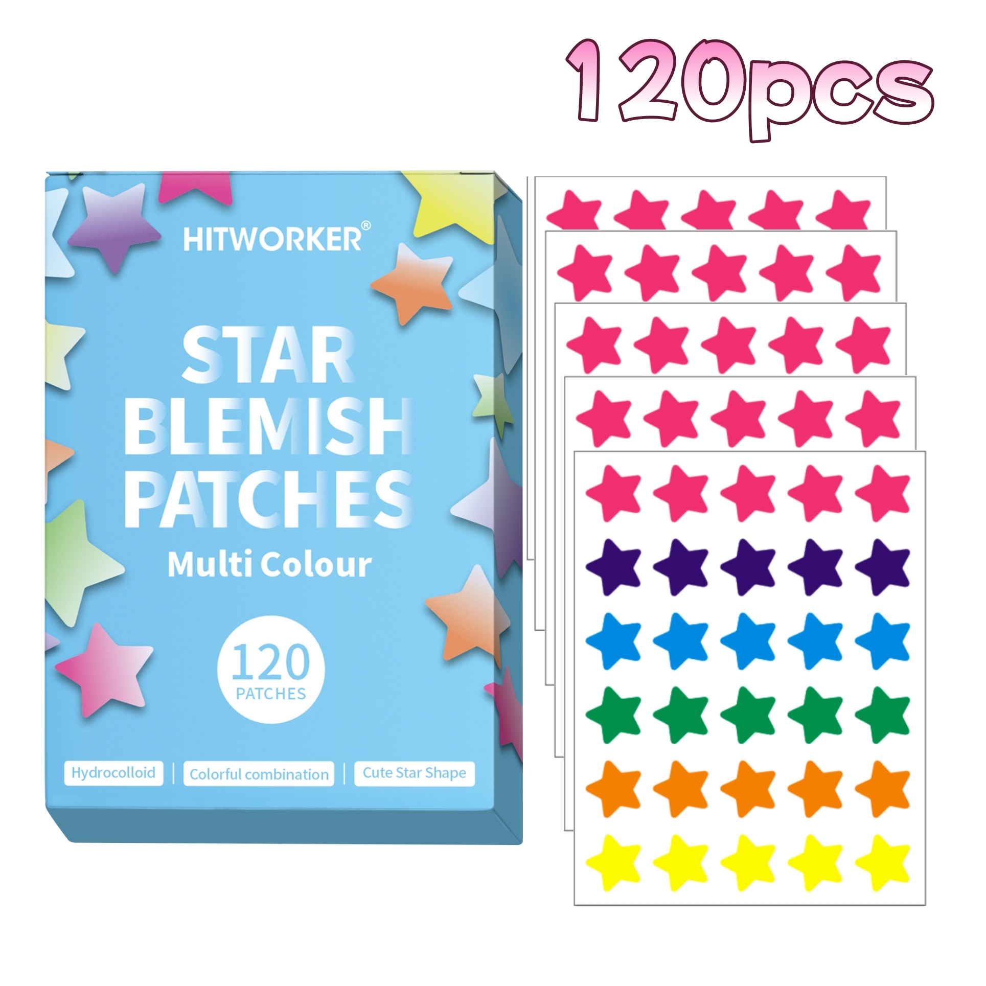 Skincare China - Confezione combinata di stelle colorate per