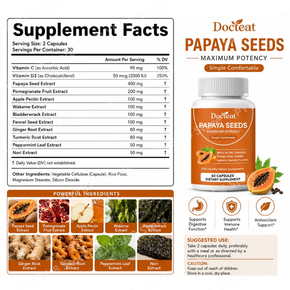 Capsule di Semi di Papaya con  - Licorice Root Extract recensione e prezzo